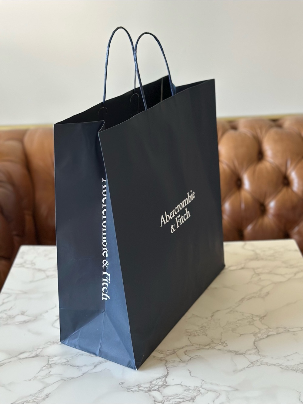 Abercrombie & Fitch Navy Gift Bag 15” x 6” x 13.75”